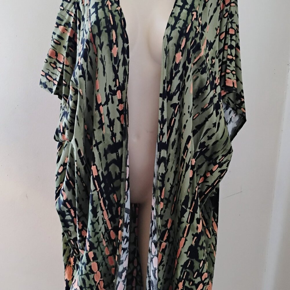 Kimono - green and orange - size free